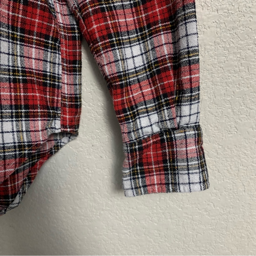 Frank and Eileen Shirt Top Women S Plaid Relaxed Button Up Preppy Italian Red - Picture 7 of 16